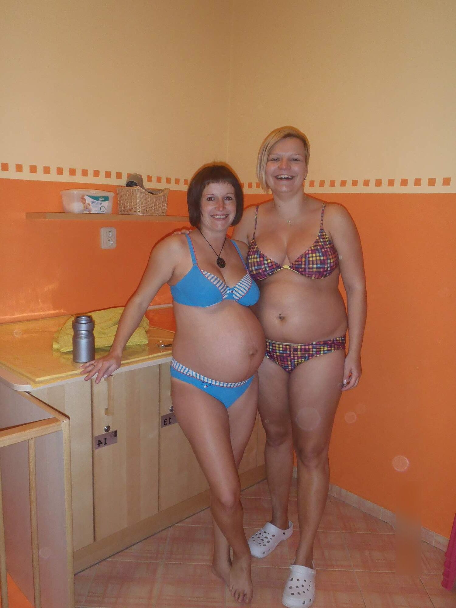 Pregnant moms swimming pool