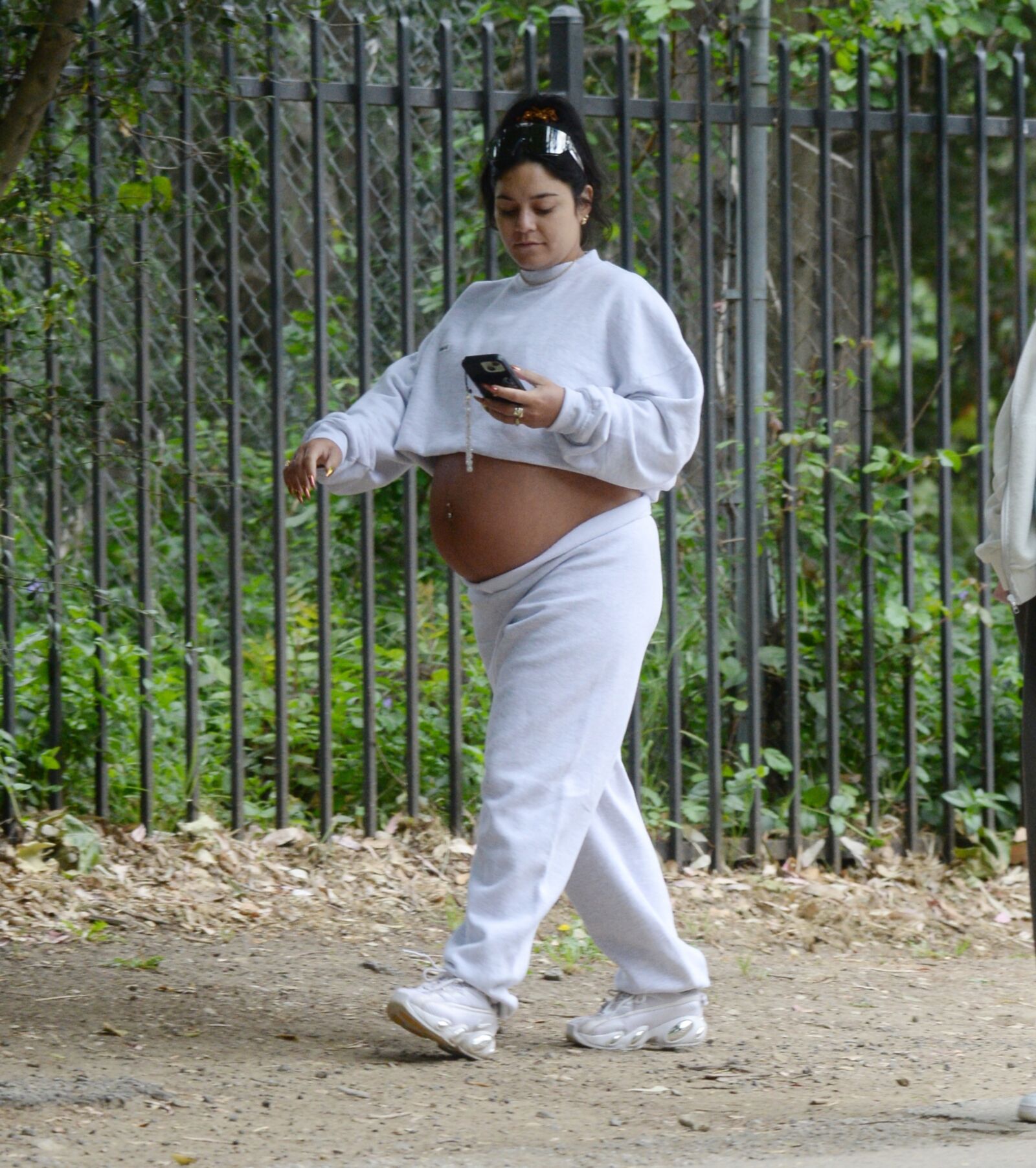 Vanessa Hudgens with huge pregnant belly out for a hike in LA