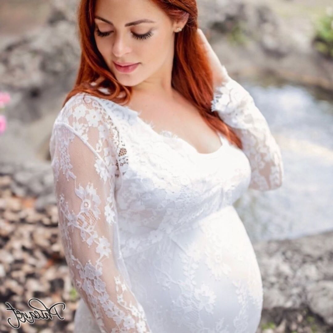 Pregnant redhead