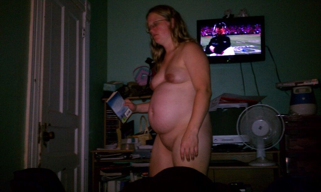 Pregnant wife at home