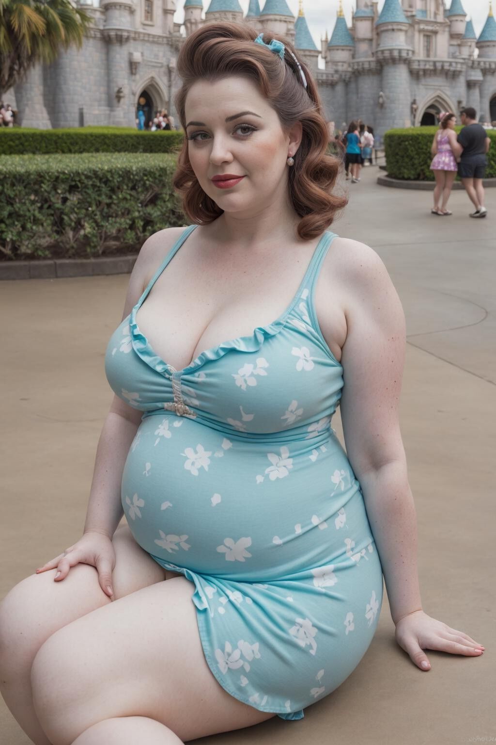 AI pregnant hipster girlfriend kicked out of Disney for lewds