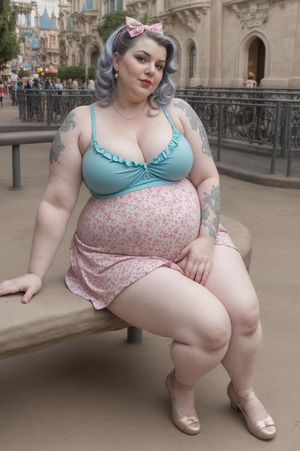 AI pregnant hipster girlfriend kicked out of Disney for lewds