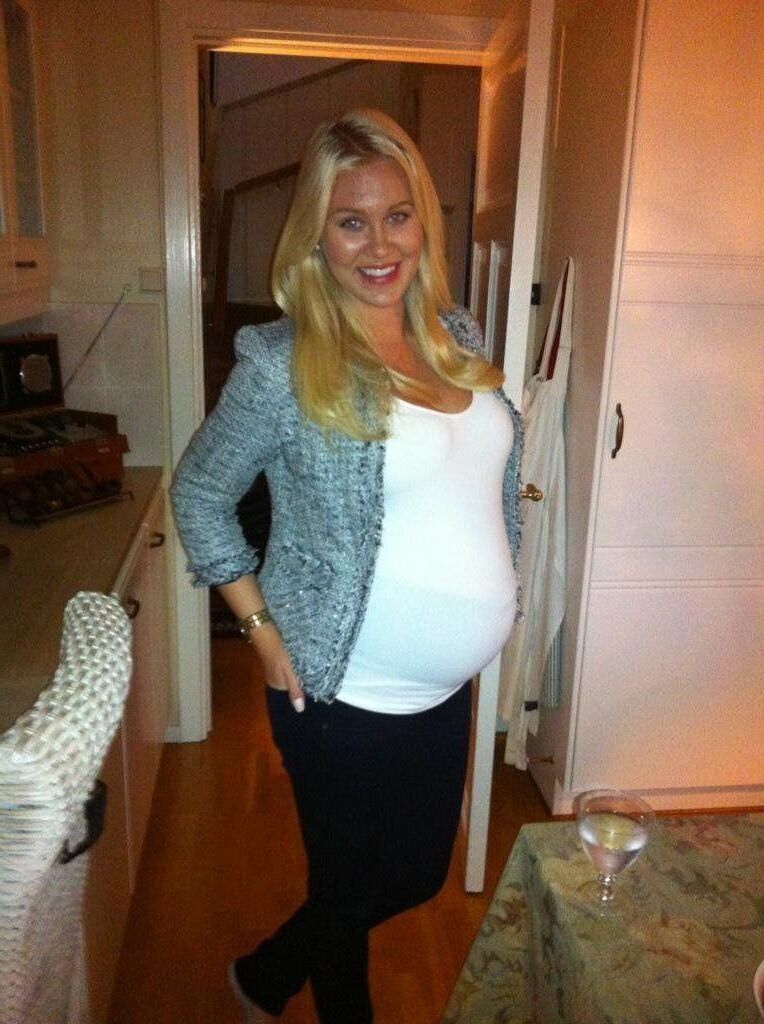 Pregnant blonde nordic