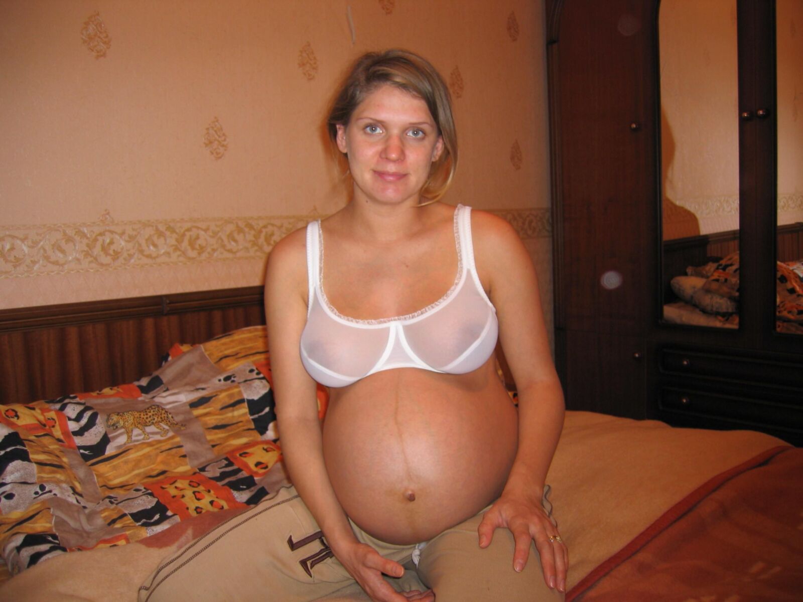 Pregnant mom at home