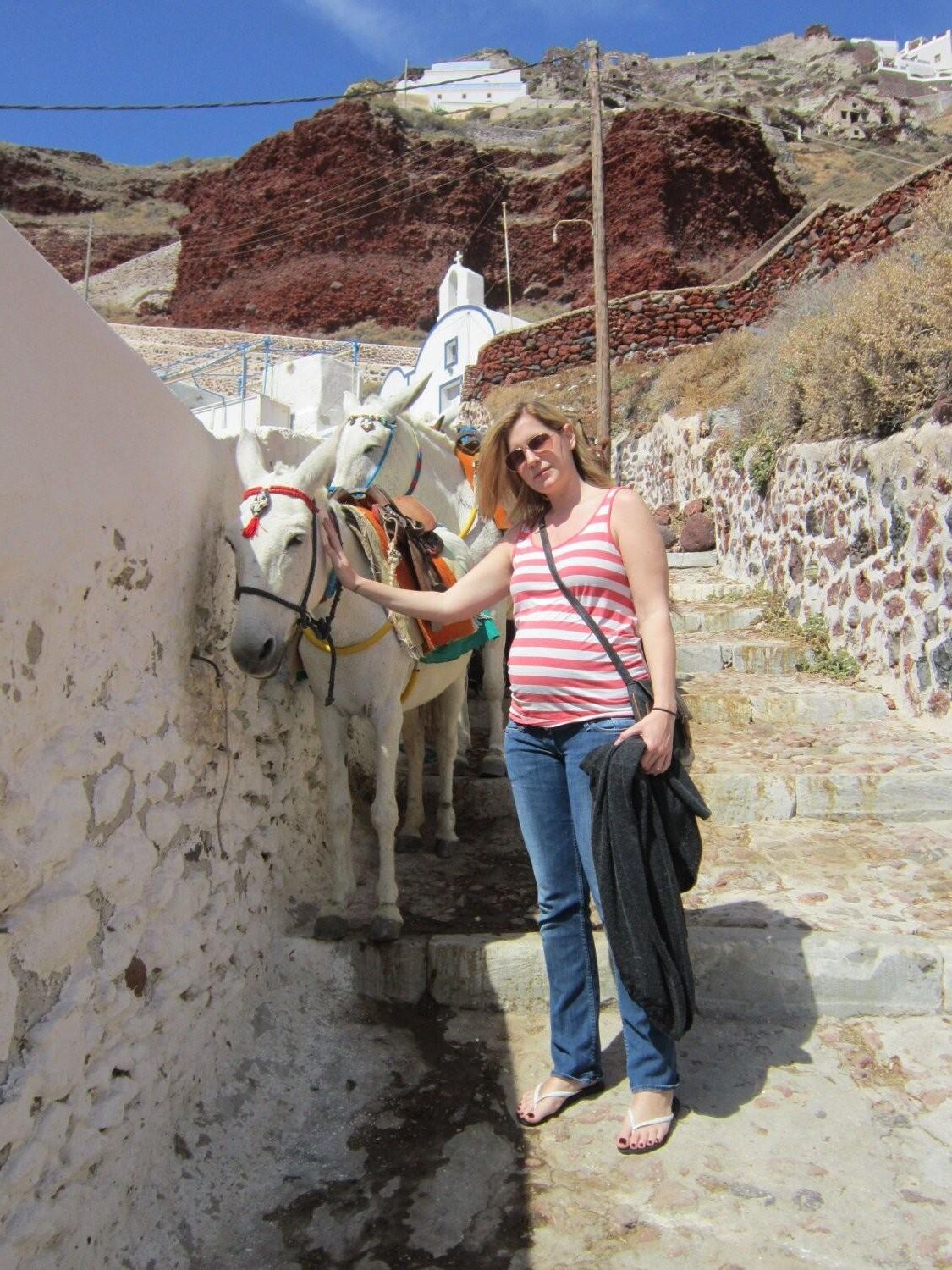 Mãe grávida de férias