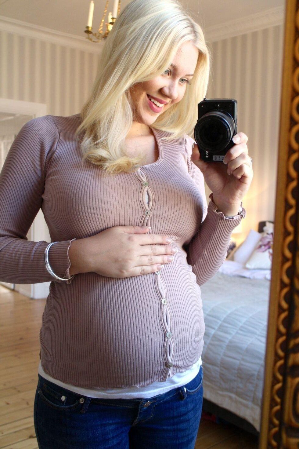 Pregnant blonde nordic