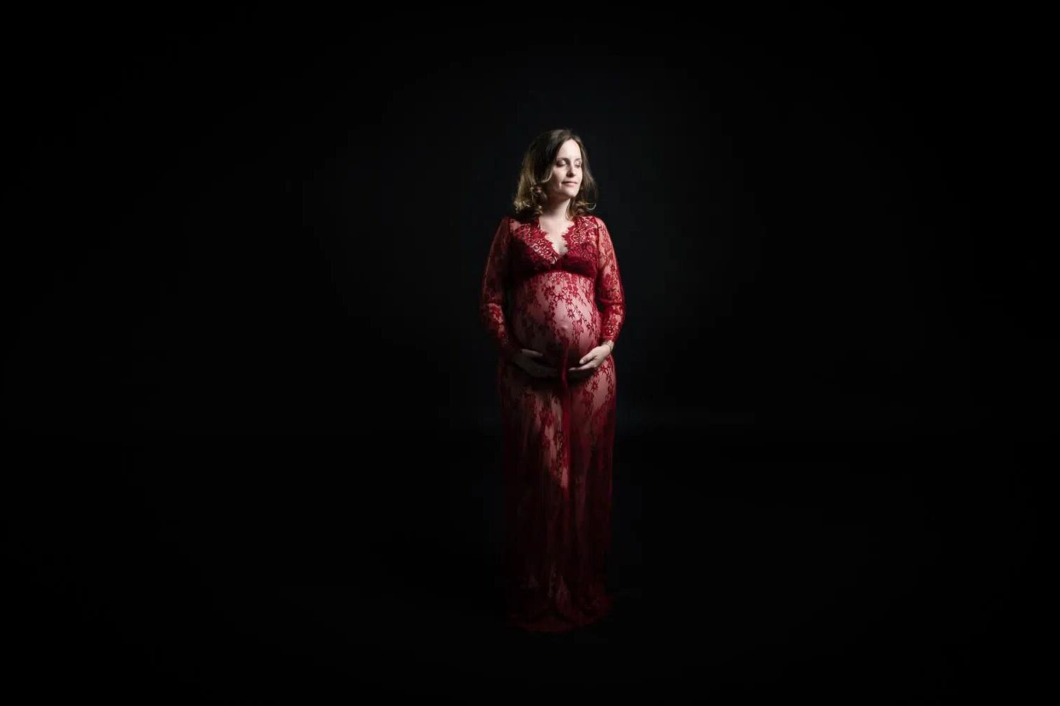 Séance photo pour une maman française enceinte