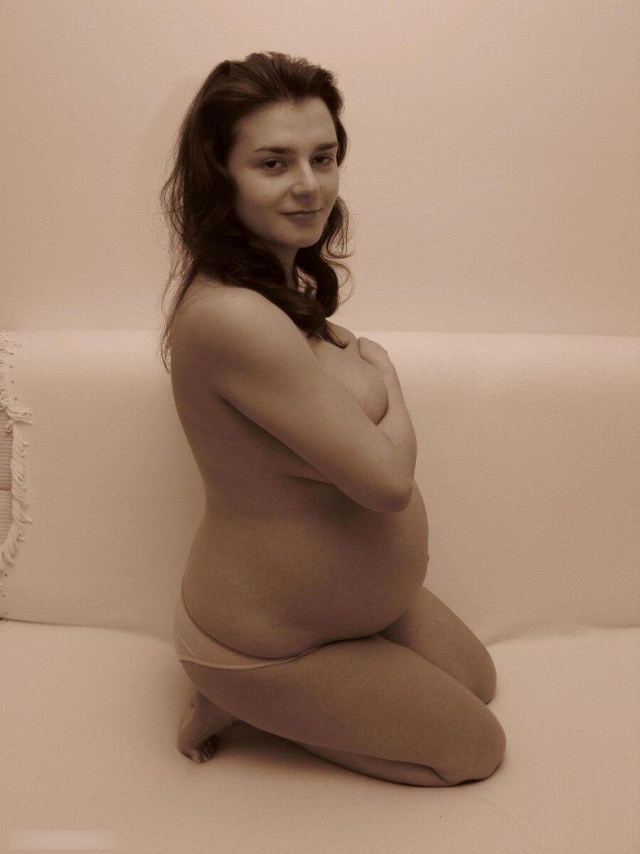 Pregnant mom at home