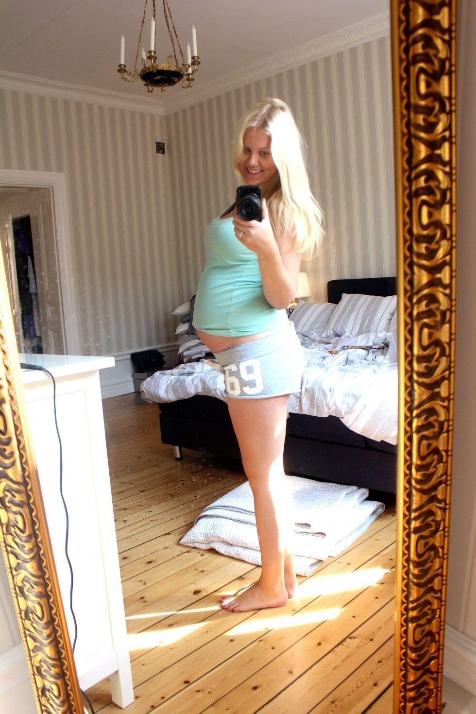 Pregnant blonde nordic