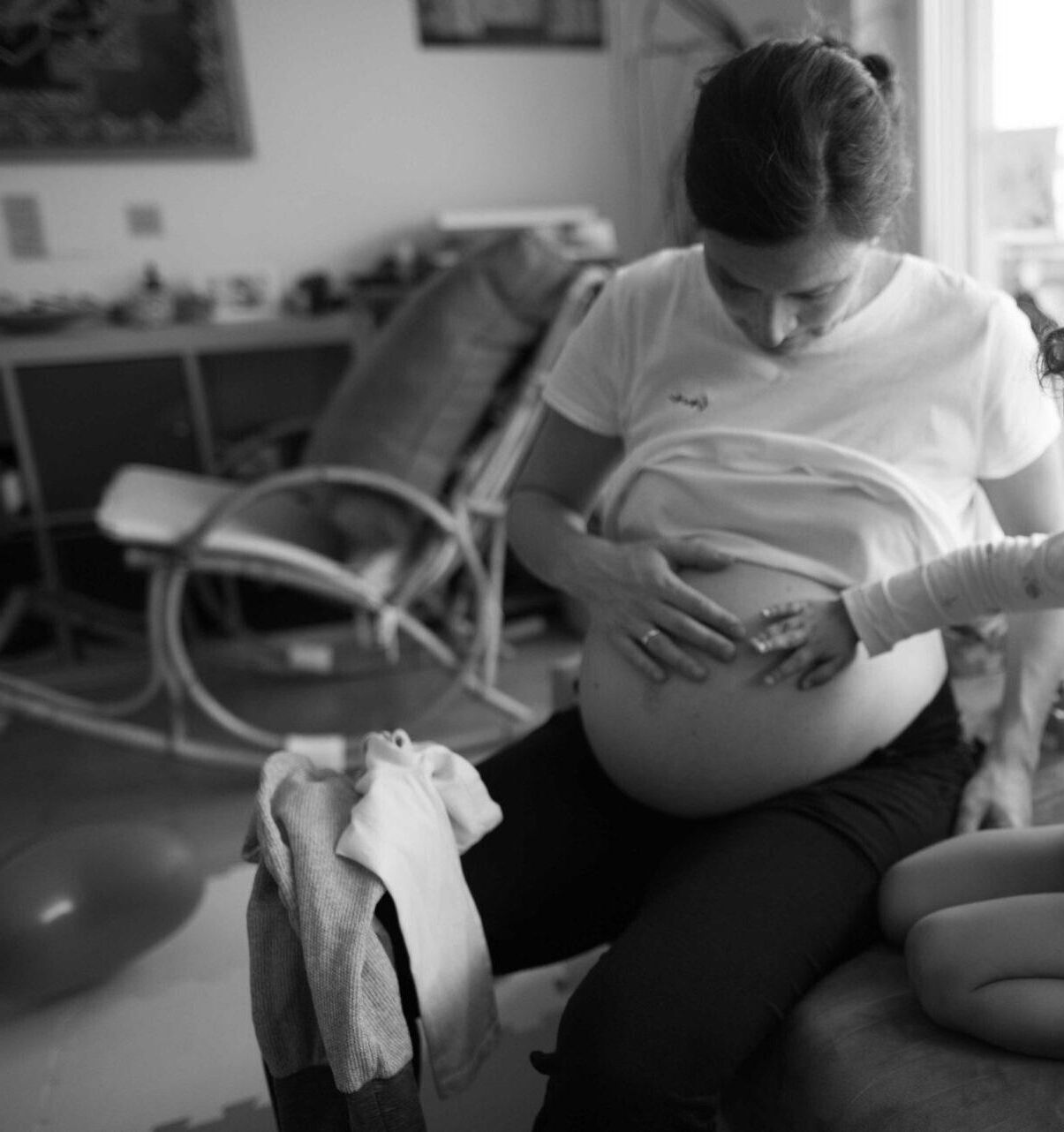 Maman enceinte et en travail