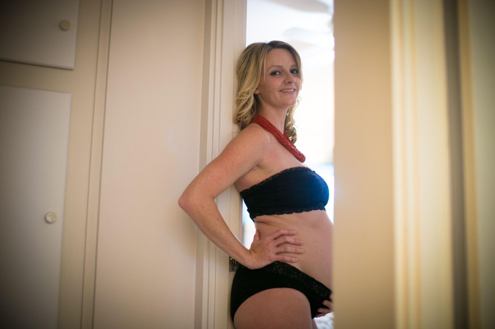 Pregnant blonde