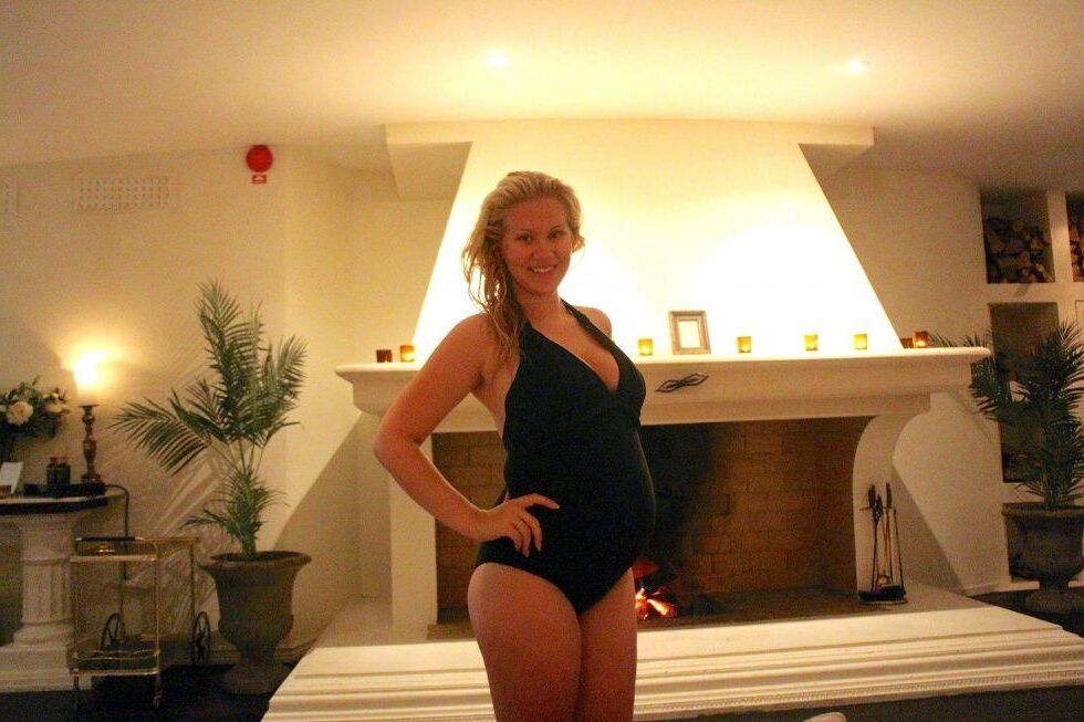 Pregnant blonde nordic