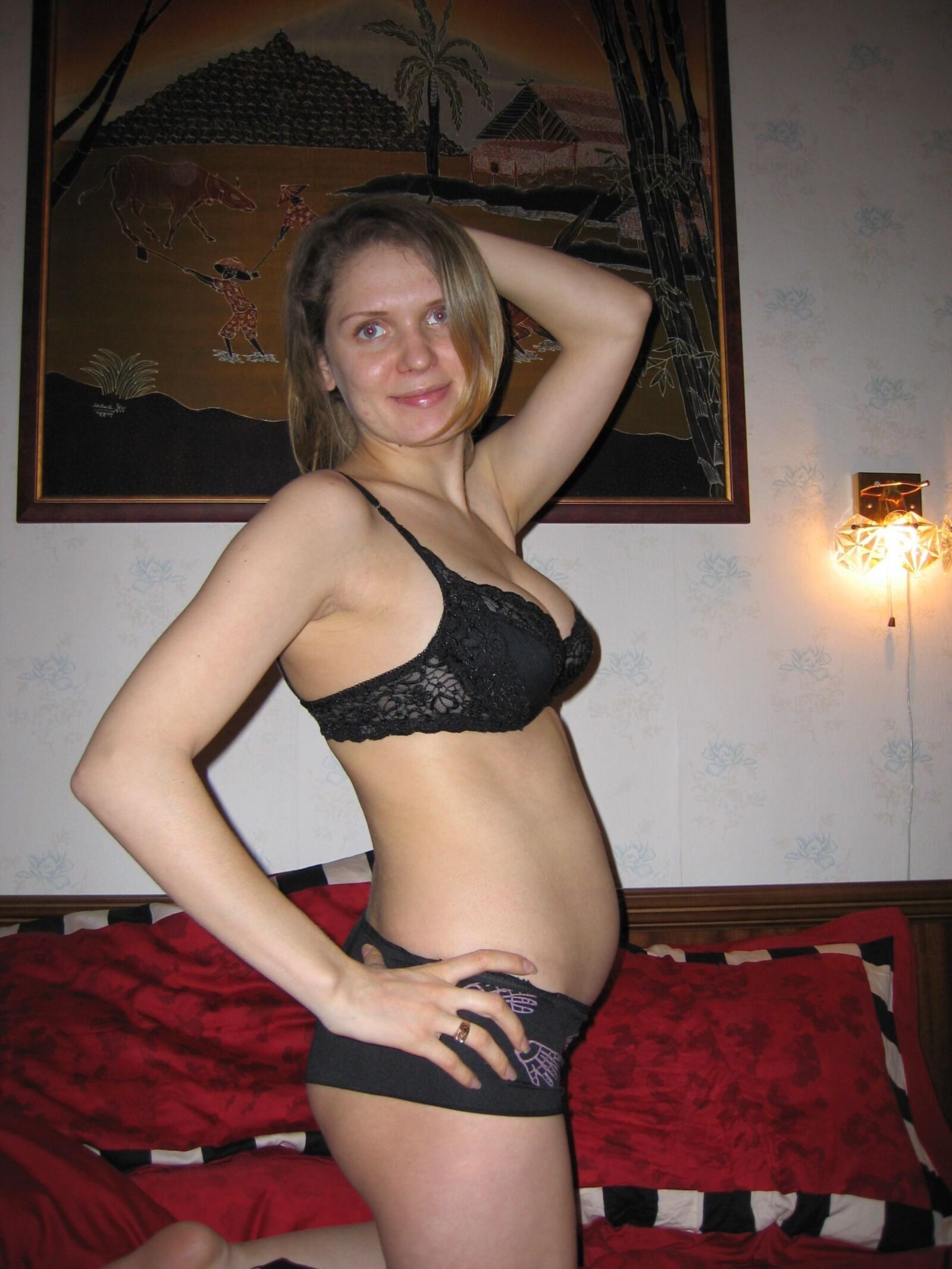 Pregnant mom at home