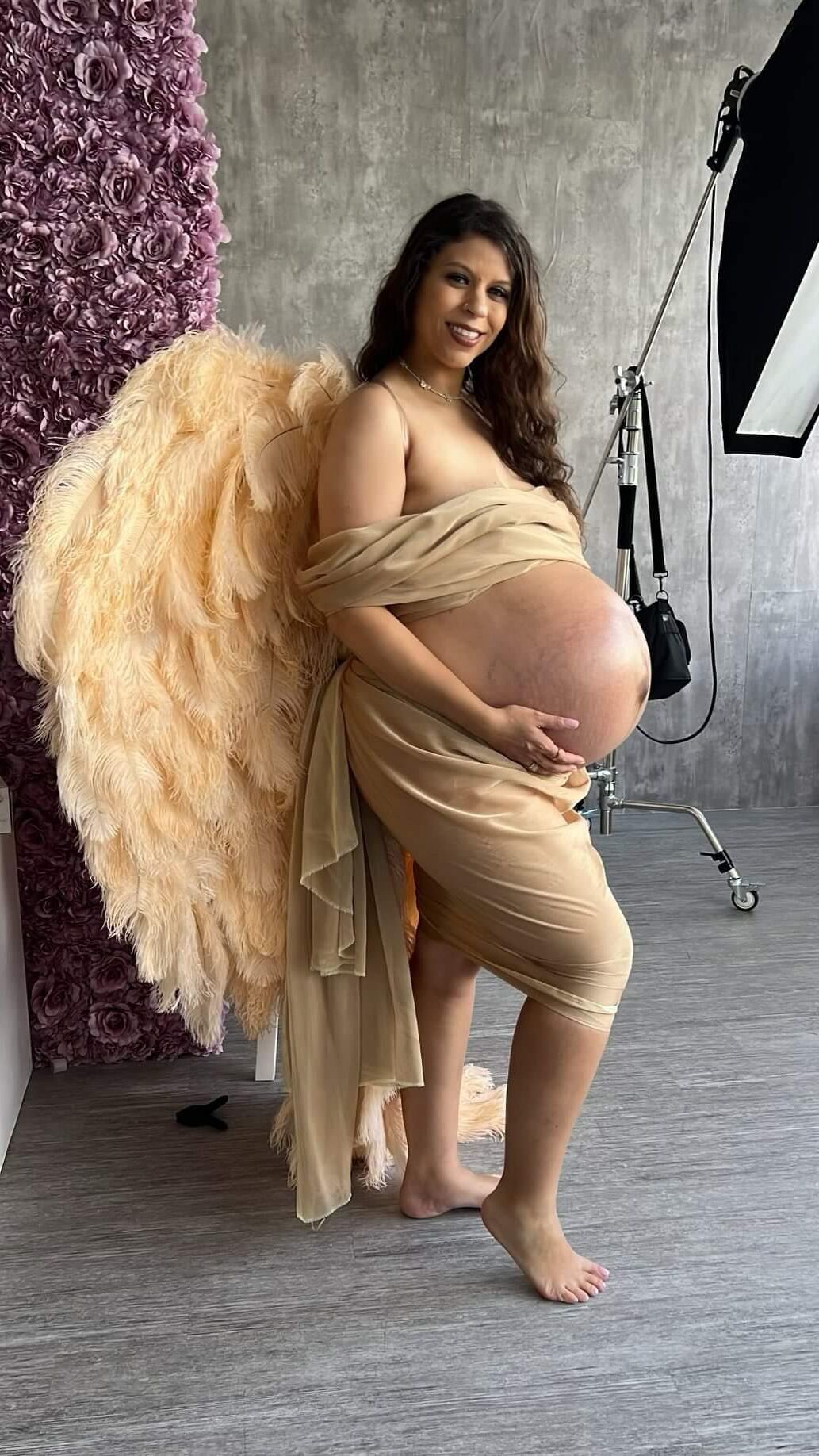 Huge pregnant belly