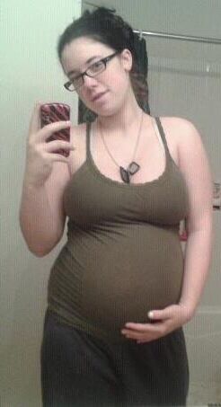 Pregnant w dogtags