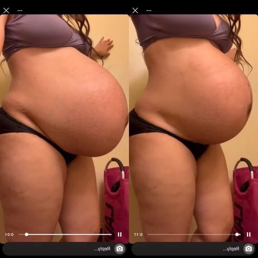 Huge pregnant belly