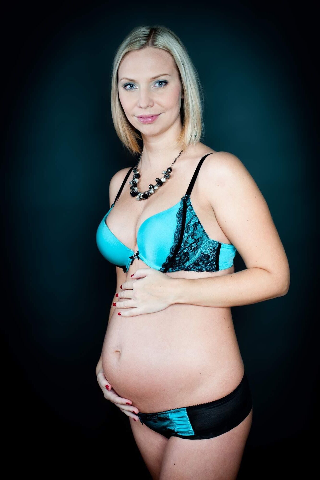 Pregnant blonde