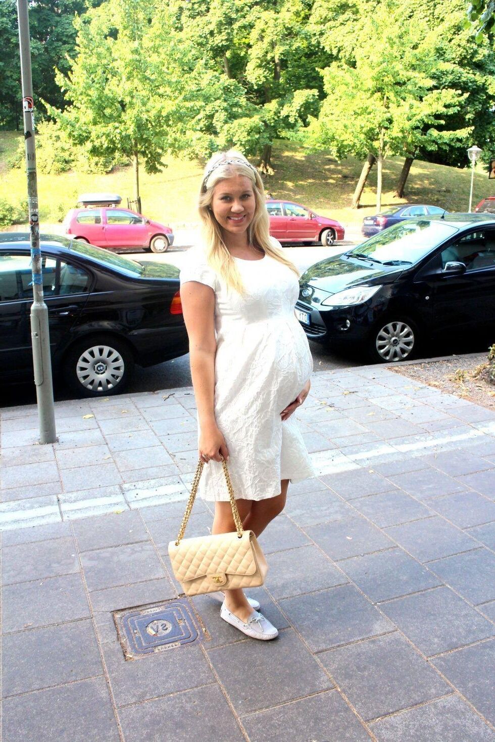 Pregnant blonde nordic