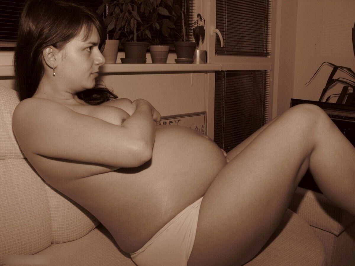 Pregnant mom at home