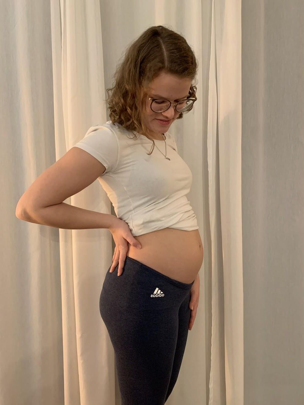 Young mom proud to show off her pregnancy