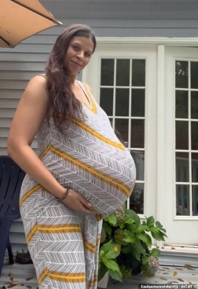 Huge pregnant belly