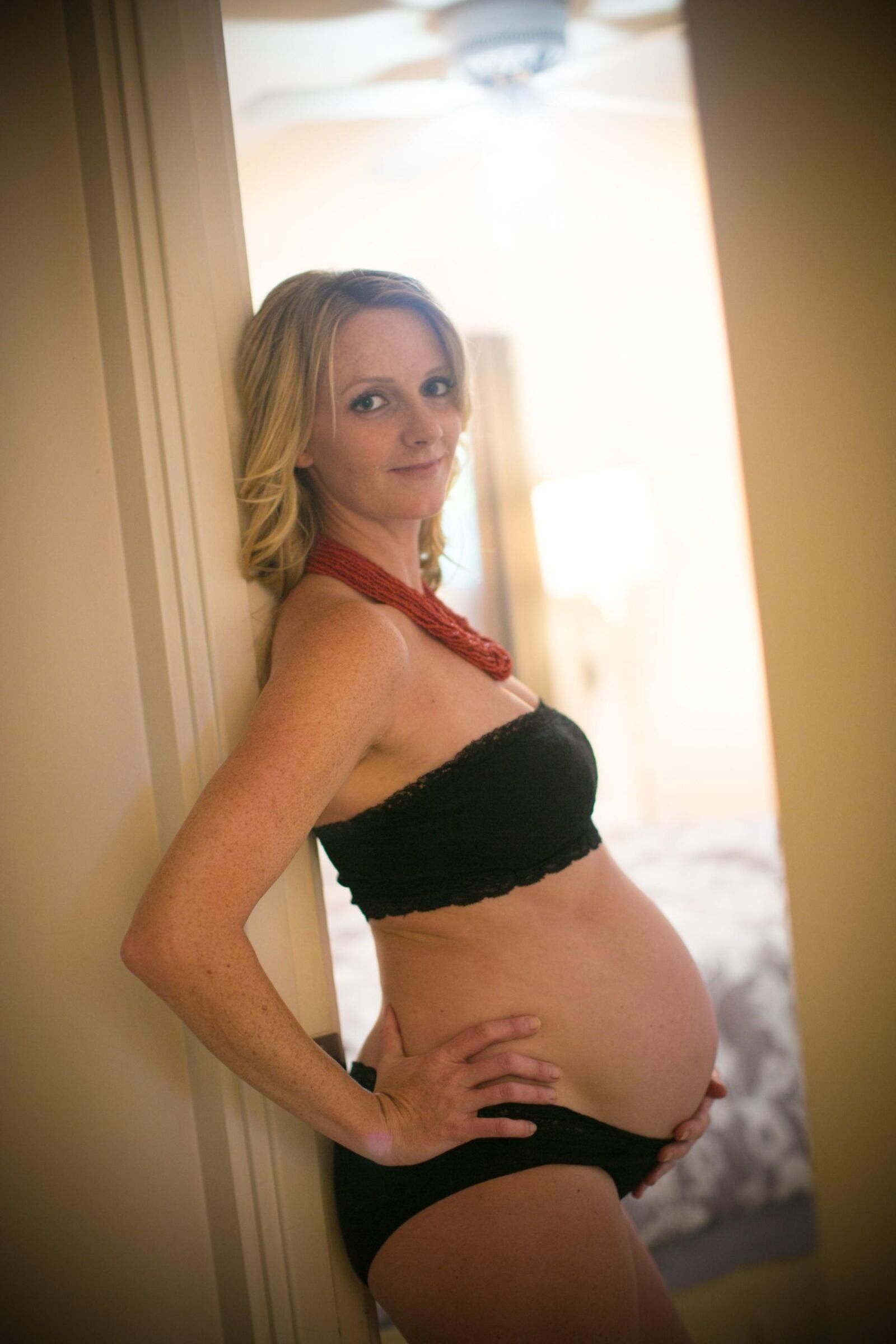 Pregnant blonde