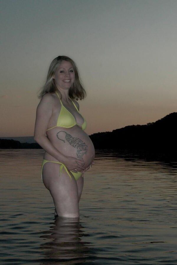 July 23 Preggers beach bikini and outdoors 