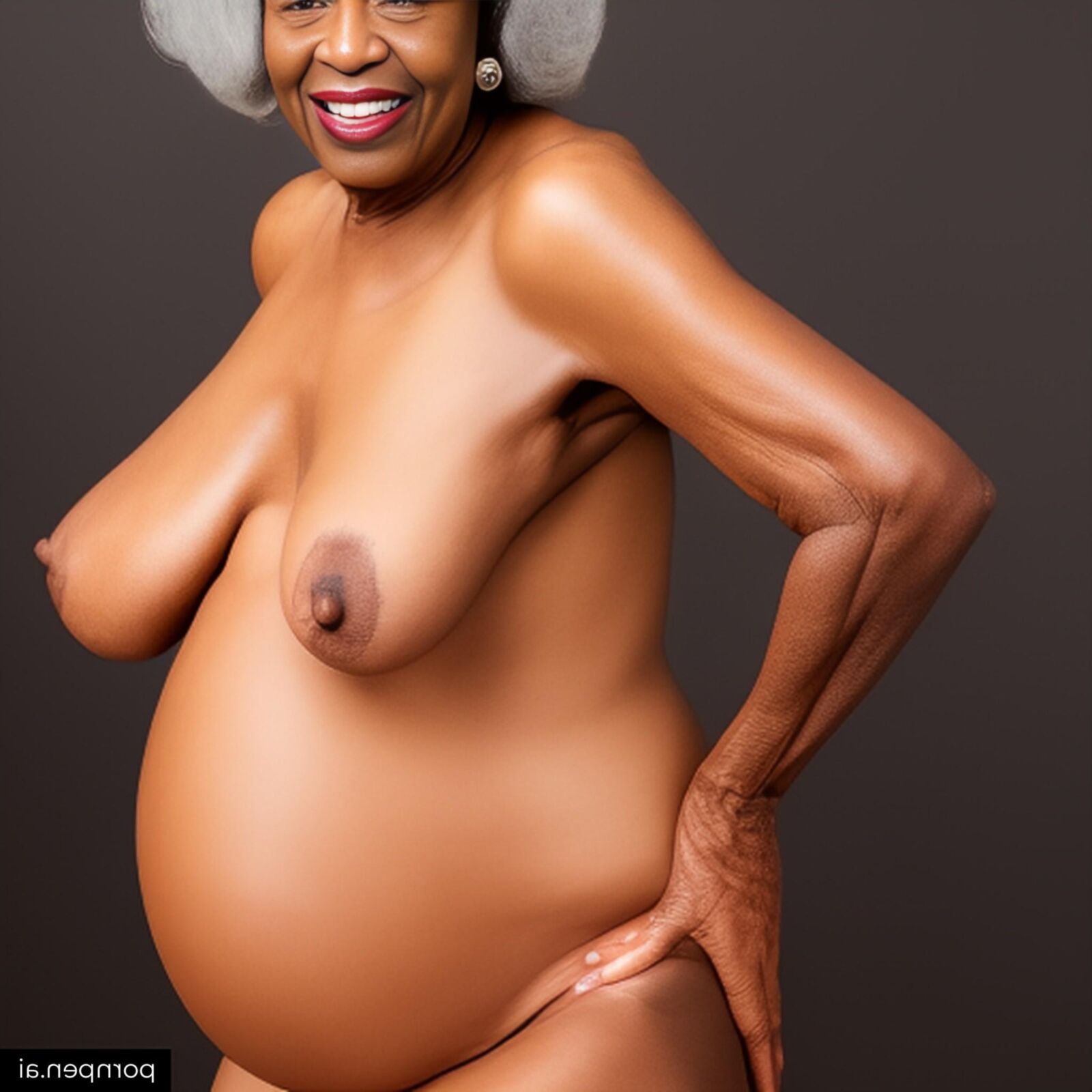 Black pregnant grannies (AI)