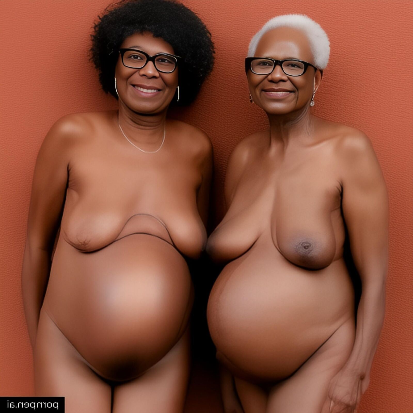 Black pregnant grannies (AI)