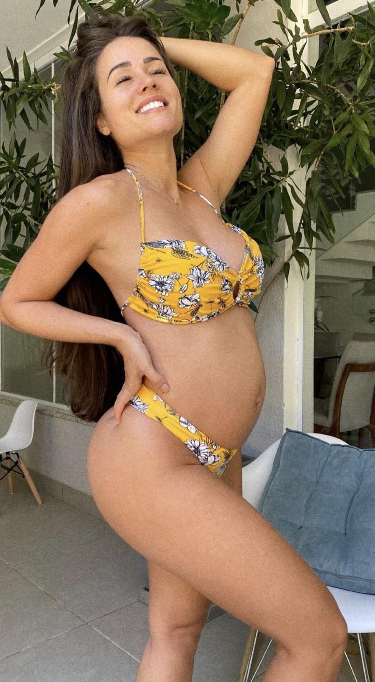 Beautiful Brazilian during two pregnancies