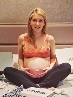 Rachel Riley pregnant - non-nude