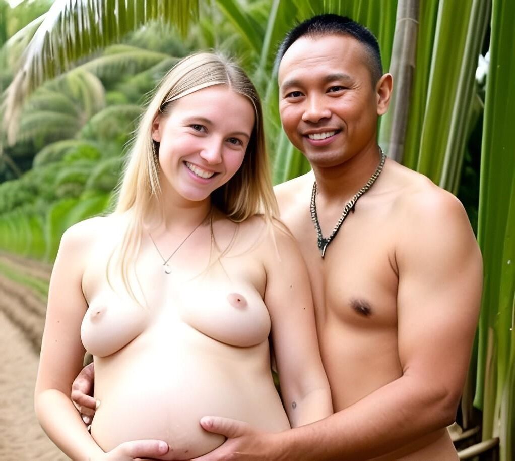 AMWF Asian Men and Their Pregnant White Lovers 1 (AI Generated)