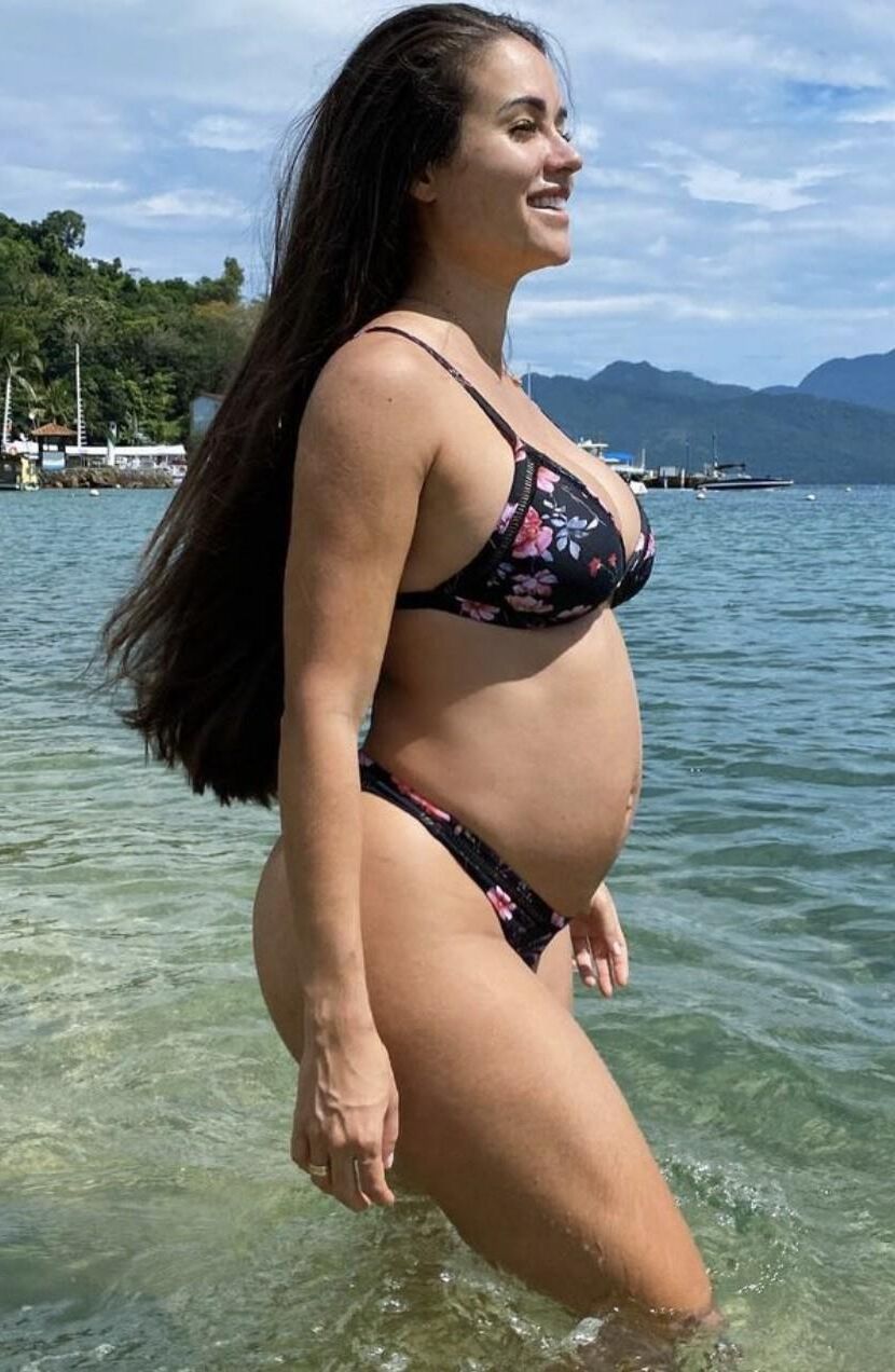 Beautiful Brazilian during two pregnancies