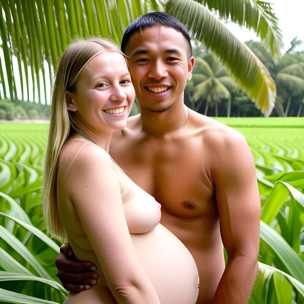 AMWF Asian Men and Their Pregnant White Lovers 1 (AI Generated)