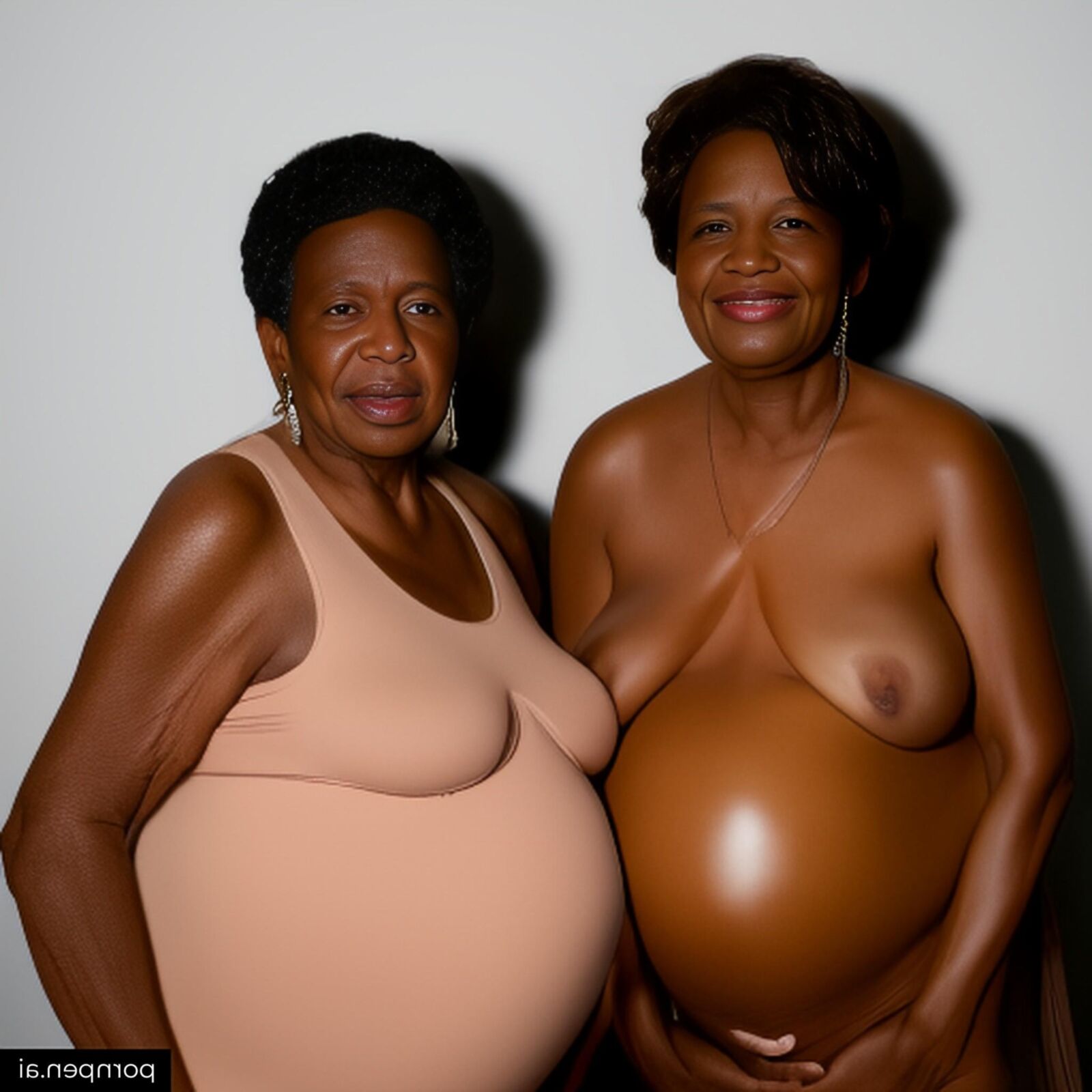 Black pregnant grannies (AI)