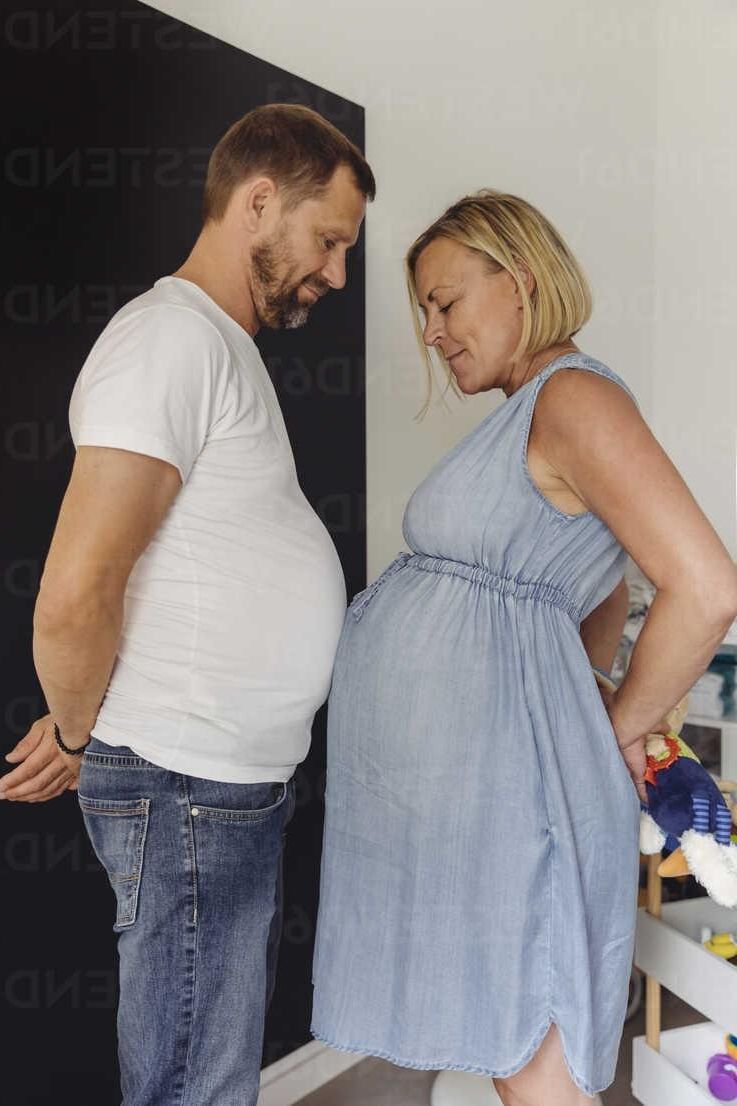 [Pregnant] mature German very happy