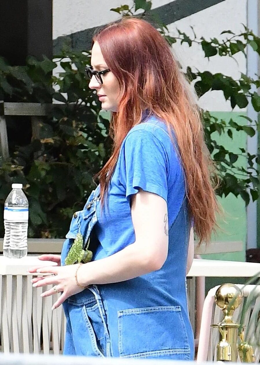 preggo hoe Sophie Turner with 2nd bun in the oven