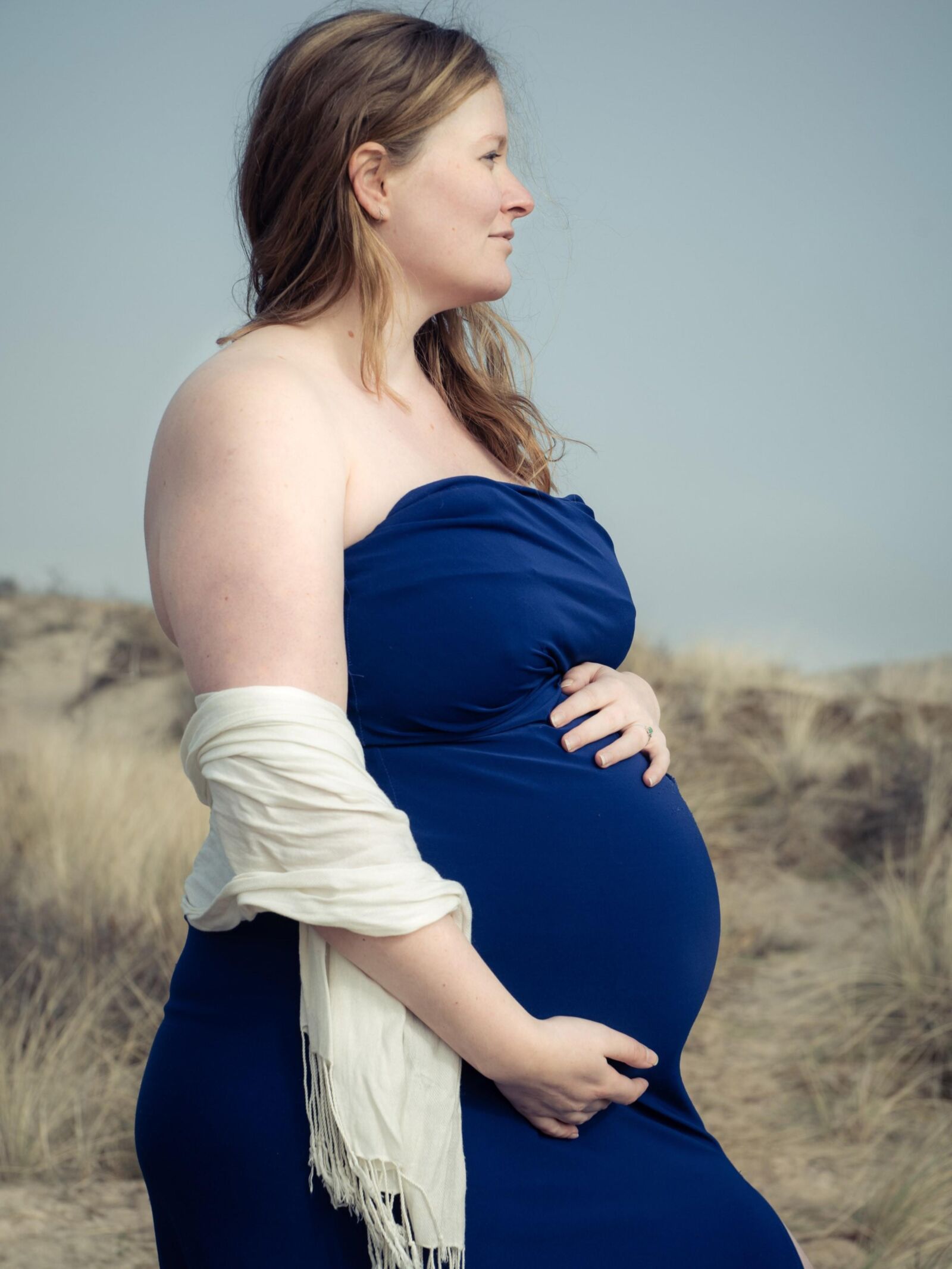 Lovely Pregnant Girl Posing Outdoors