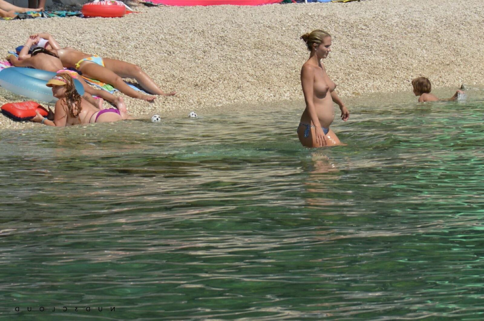 Pregnant babe voyeur nudist beach topless