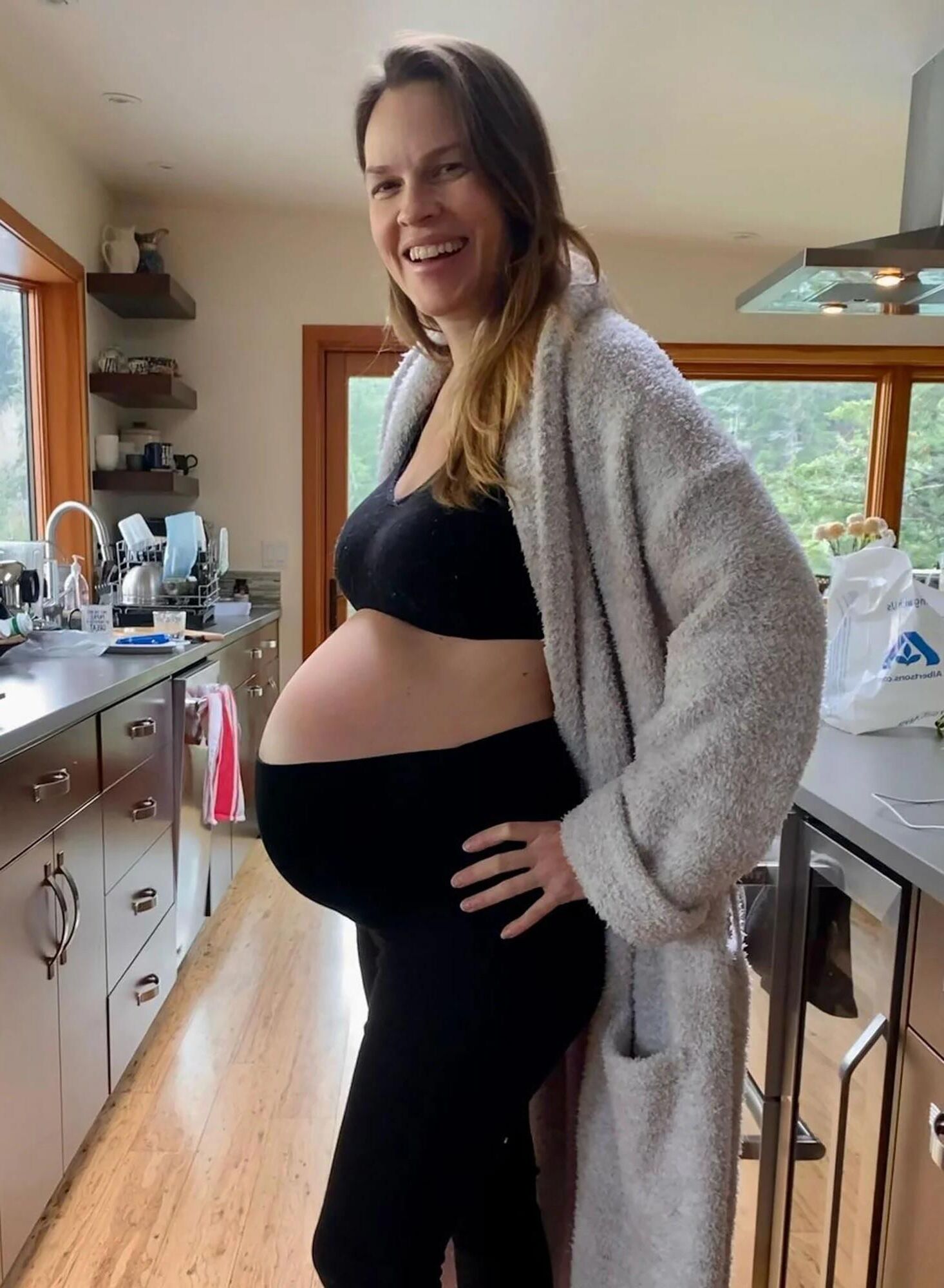 Hilary Swank twin pregnant at 48