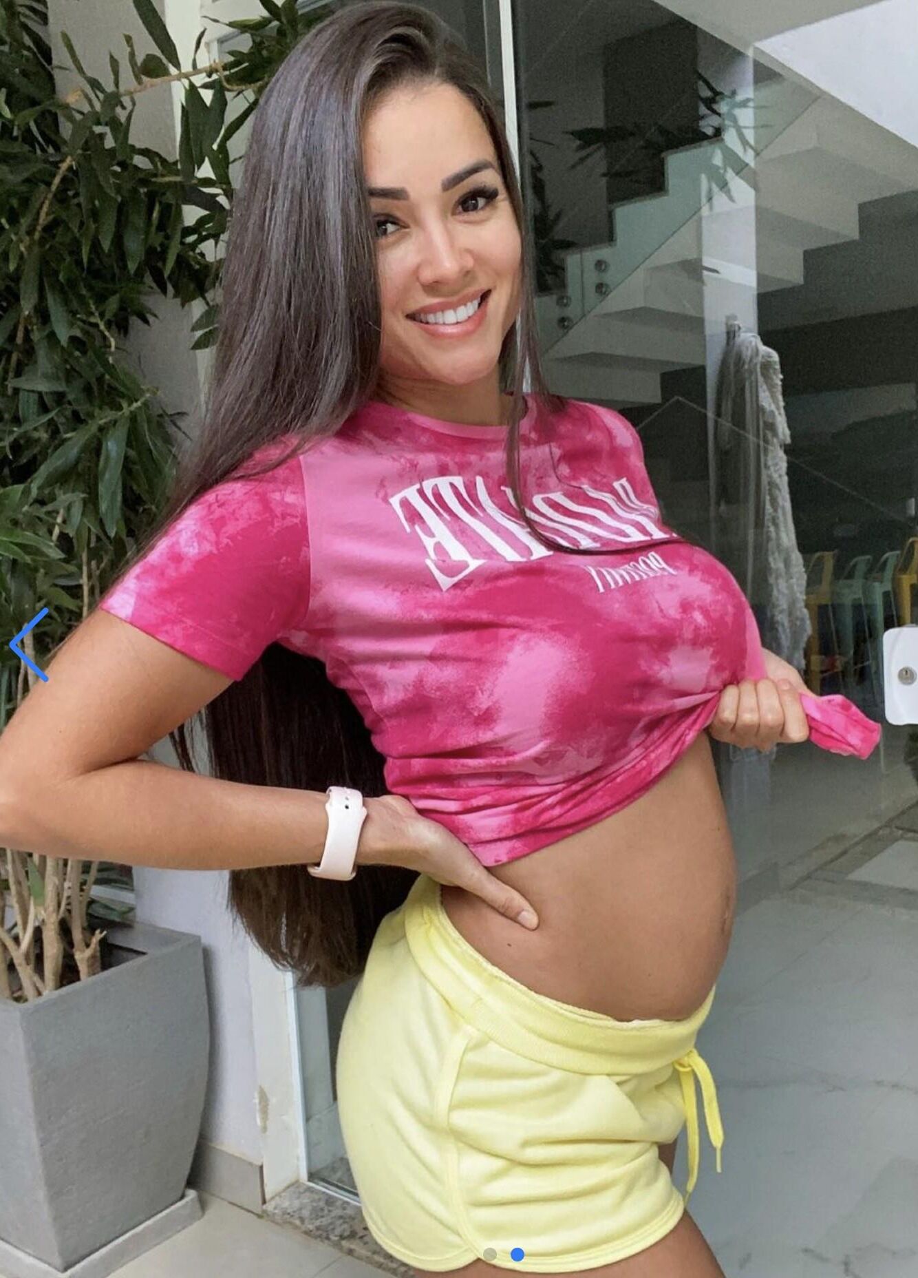 Beautiful Brazilian during two pregnancies