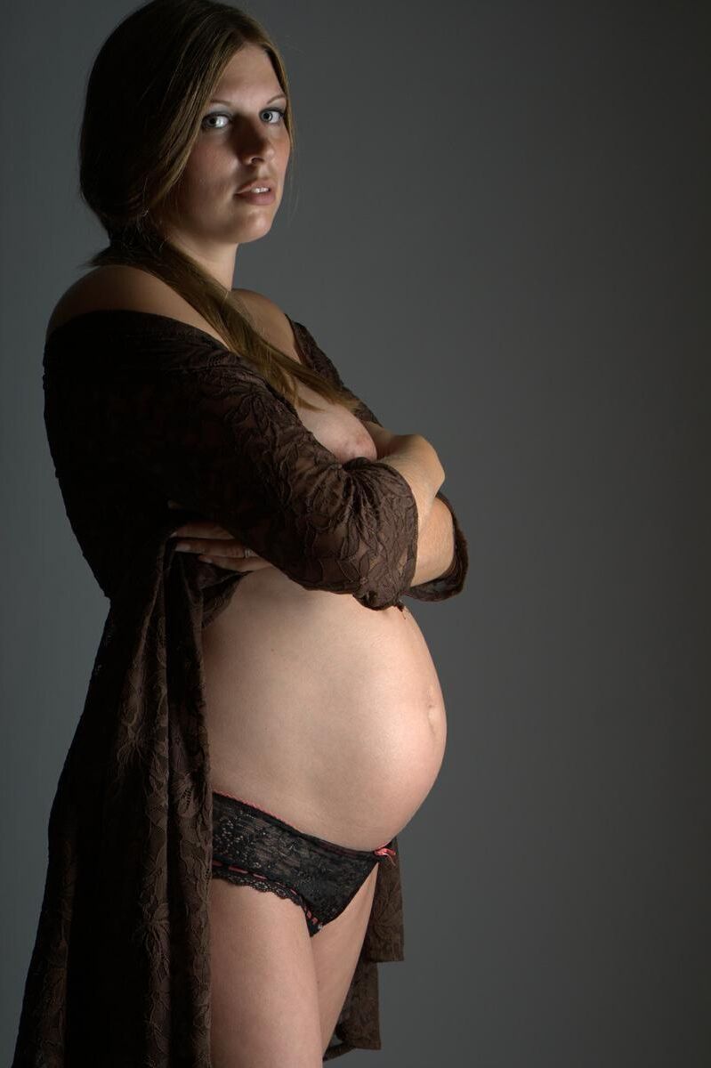 [Pregnant] sensual photo shoot of a young woman