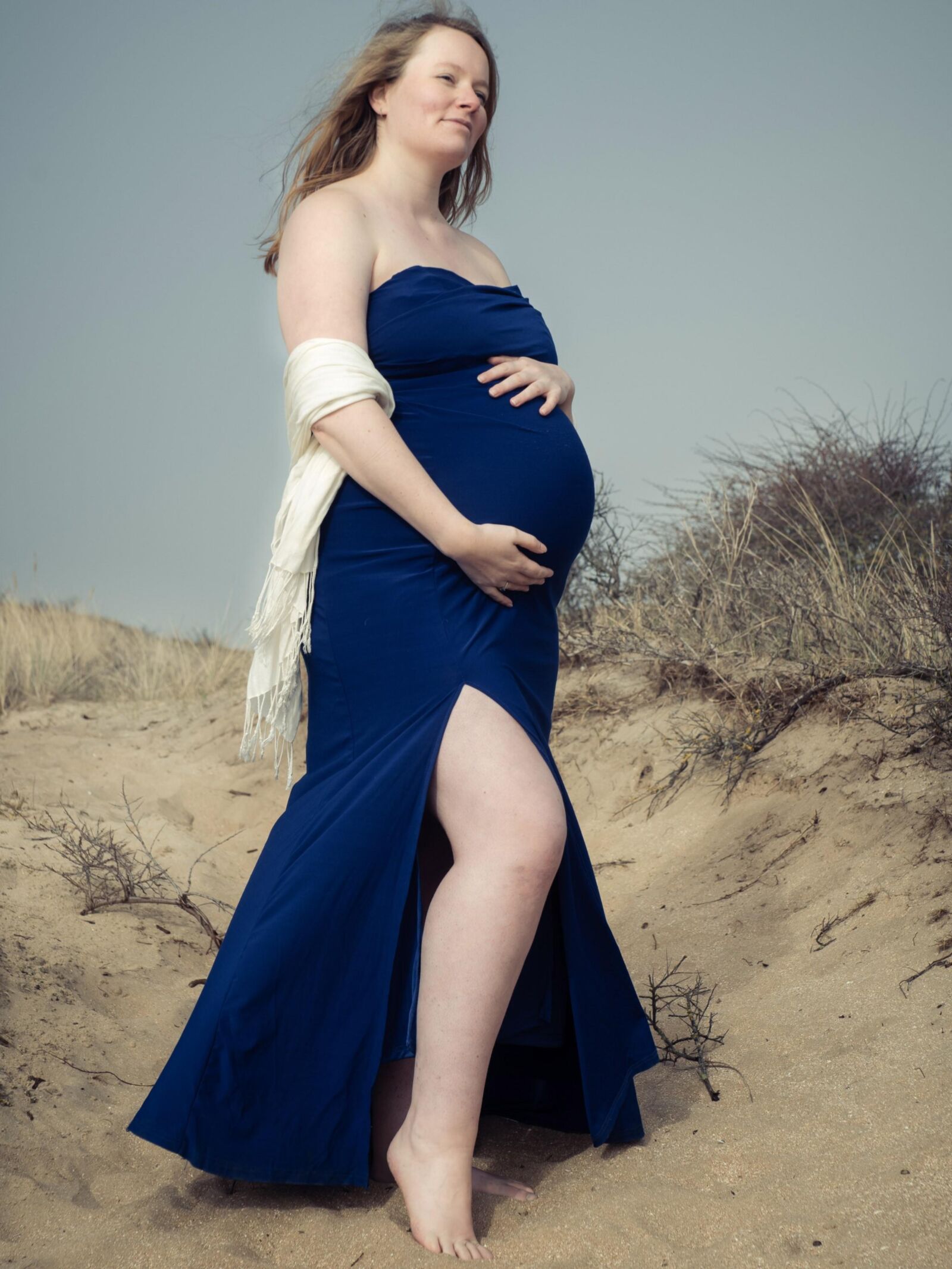 Lovely Pregnant Girl Posing Outdoors