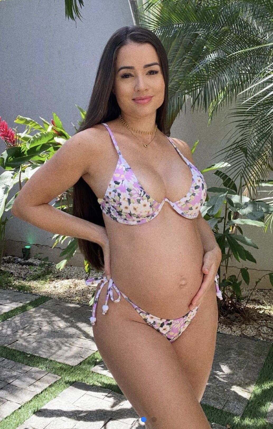 Beautiful Brazilian during two pregnancies