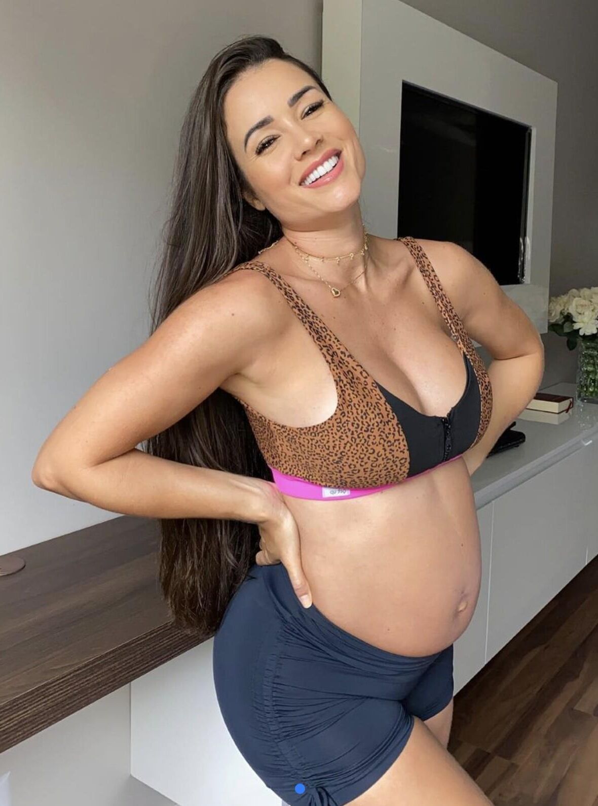 Beautiful Brazilian during two pregnancies