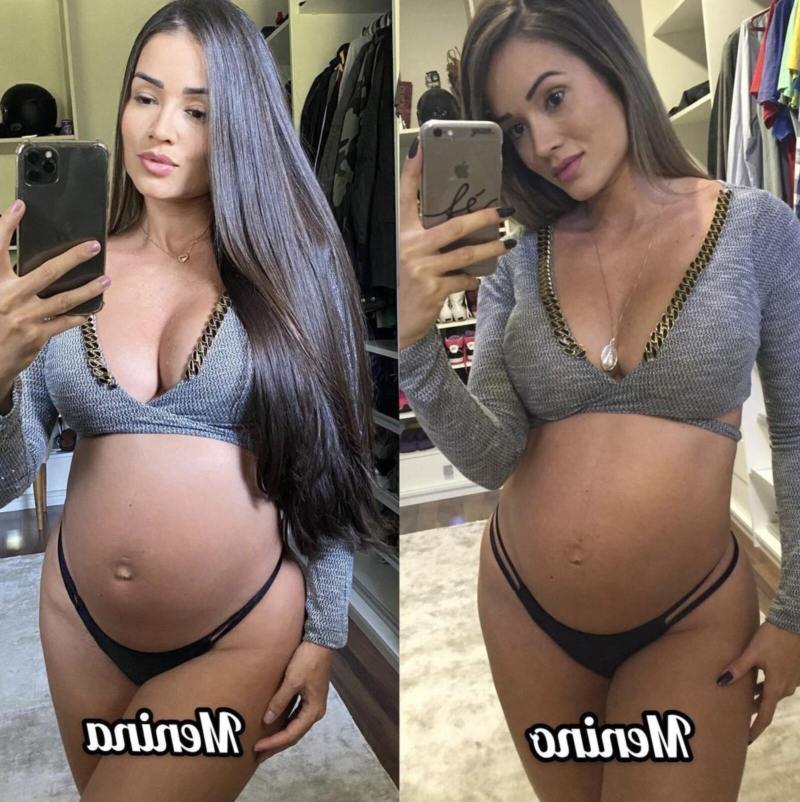 Beautiful Brazilian during two pregnancies