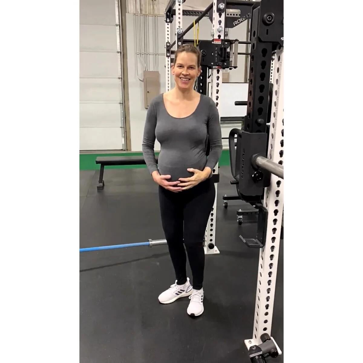 Hilary Swank twin pregnant at 48