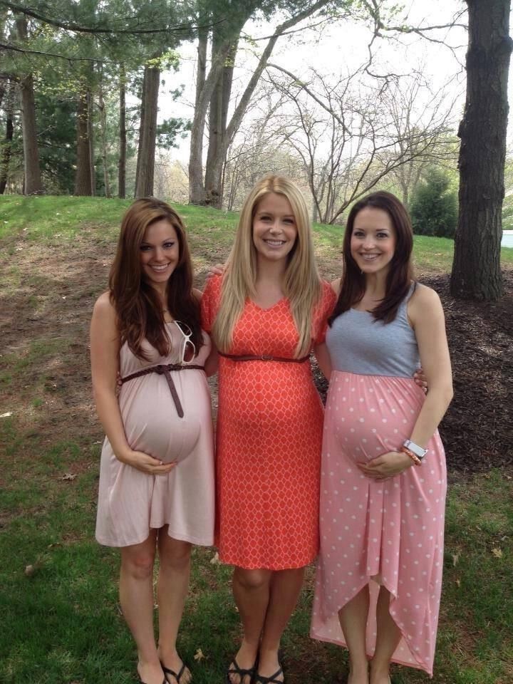 Clothed pregnant women