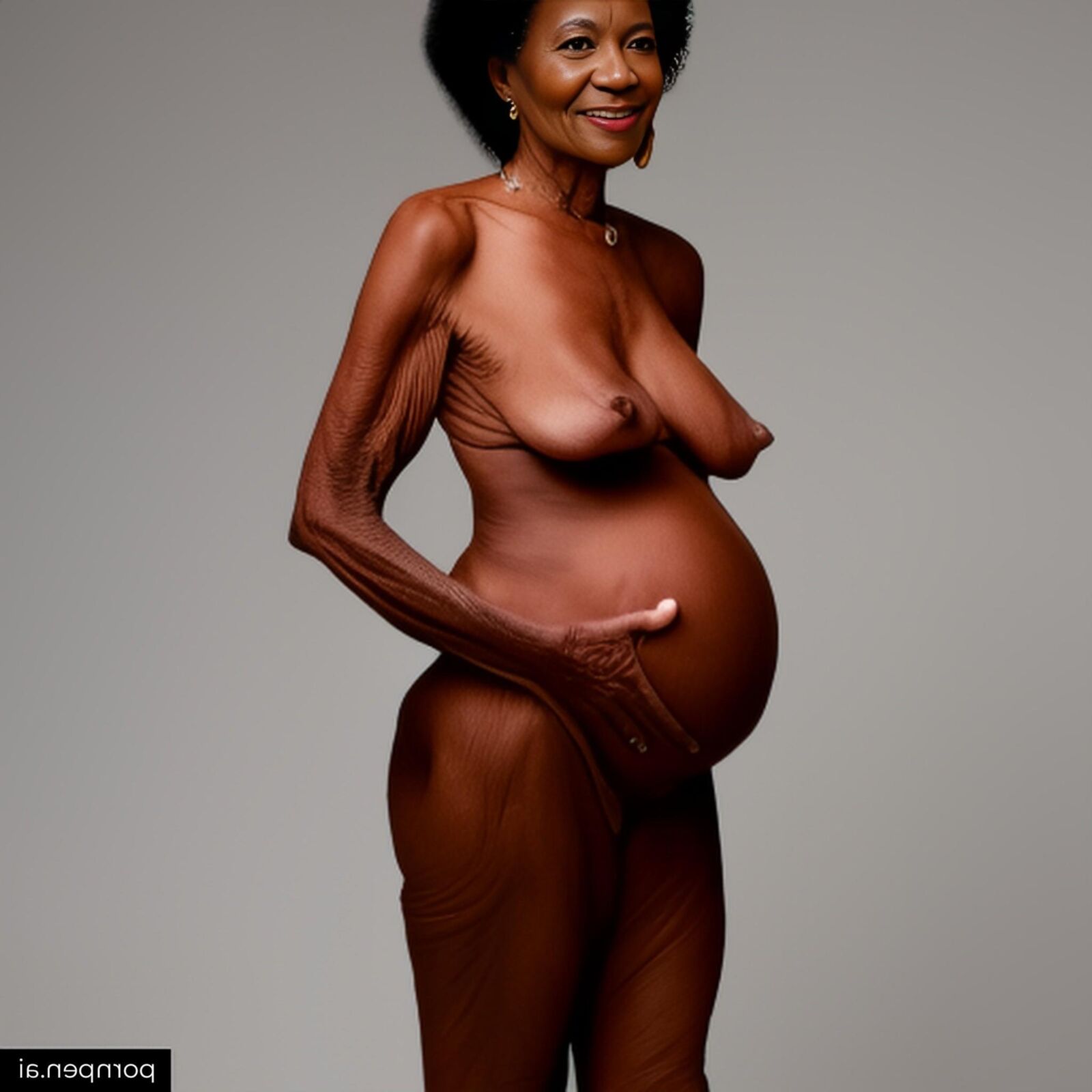 Black pregnant grannies (AI)