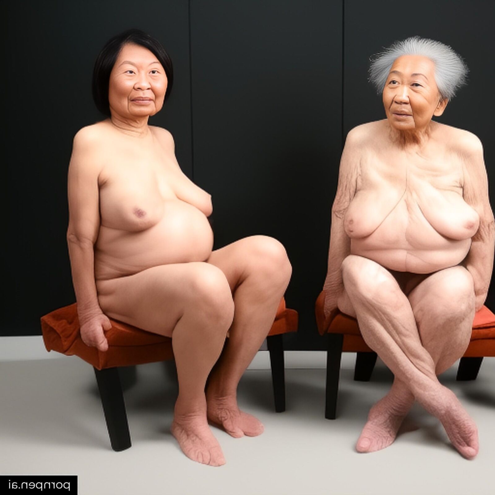 Pregnant asian grannies (AI)